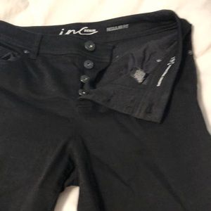 INC CROPPED FRINGE JEANS